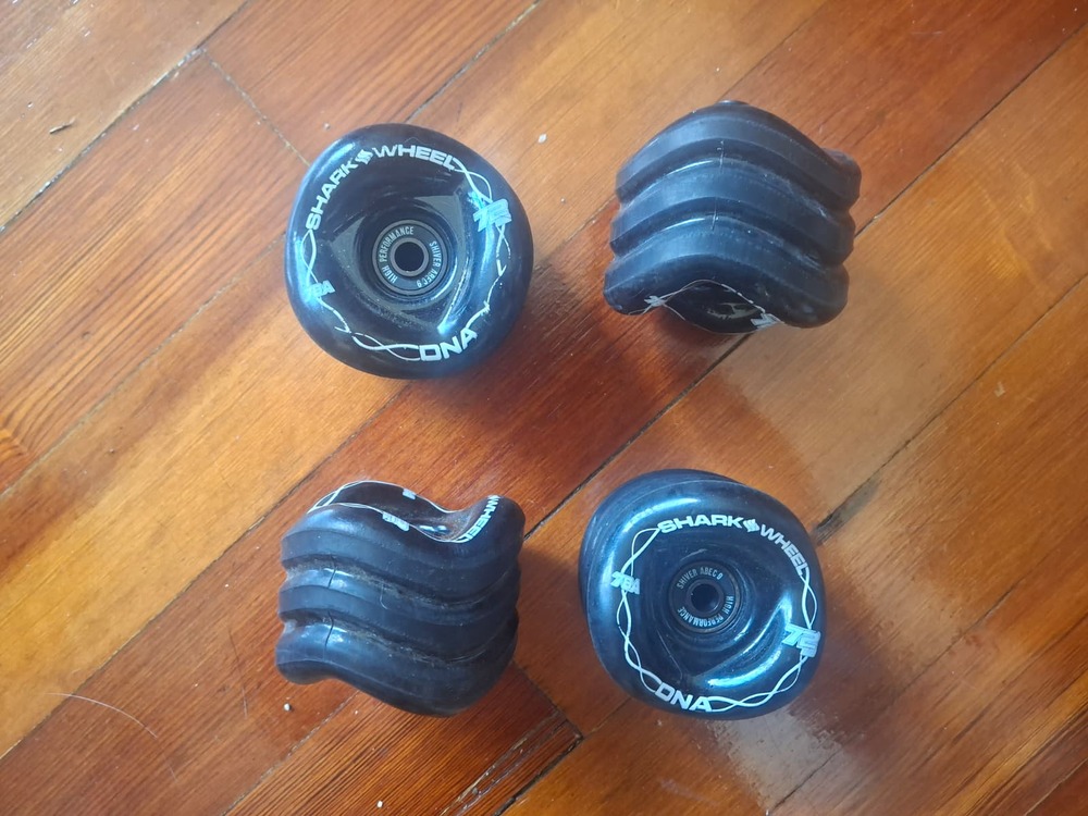 Shark Wheel 72mm Longboard Cruising Wheels, DNA Formula, Set of 4 Wheels